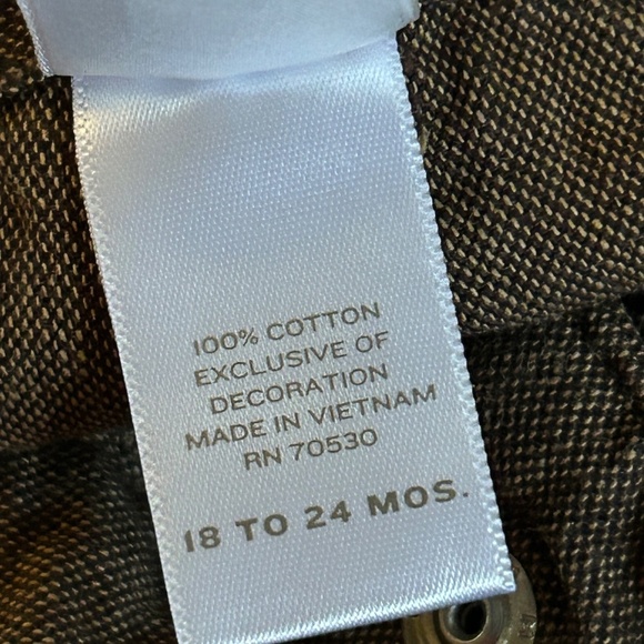 Janie and Jack Brown Cotton Twill Toddler Pants Size 18-24 Months - Picture 8 of 8